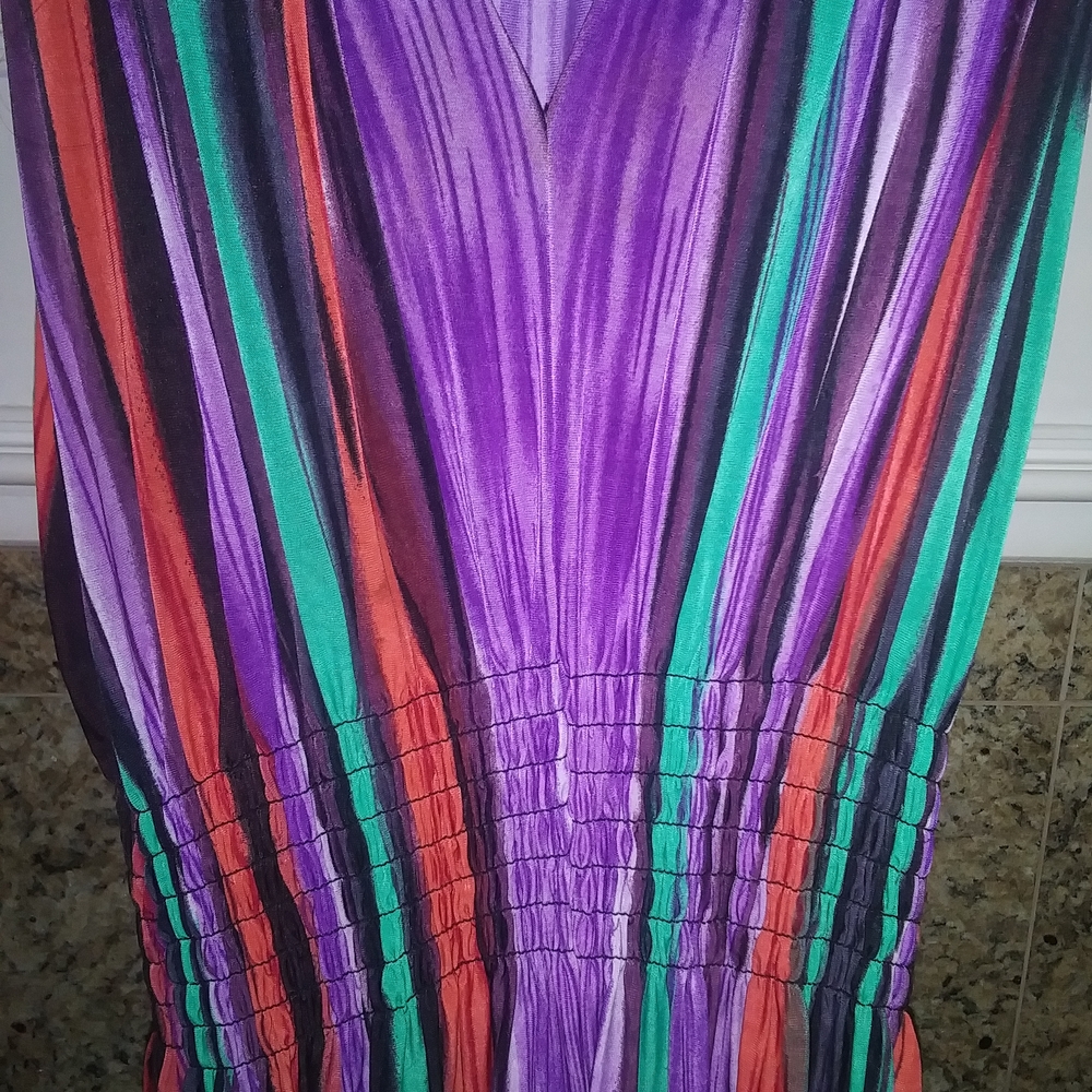 Vibrant Multicolor Striped Dress